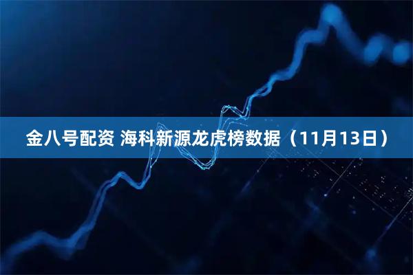 金八号配资 海科新源龙虎榜数据（11月13日）